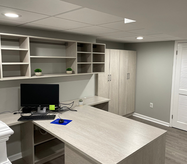 Basement Home Office | Westland, MI | Impressive Basements - office-body