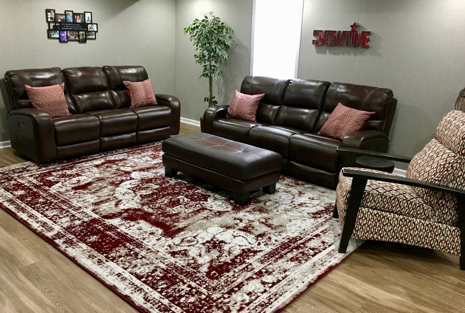 Finished basement with modern furniture | Full Service Basement Finishing in Westland, MI