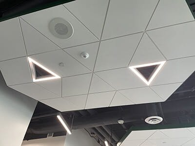 view of a remodeled basement